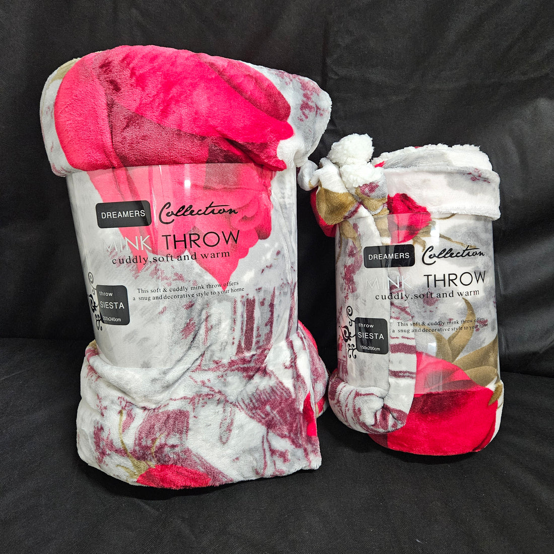 Dreamers Collection Sherpa Backed Fleece Blanket