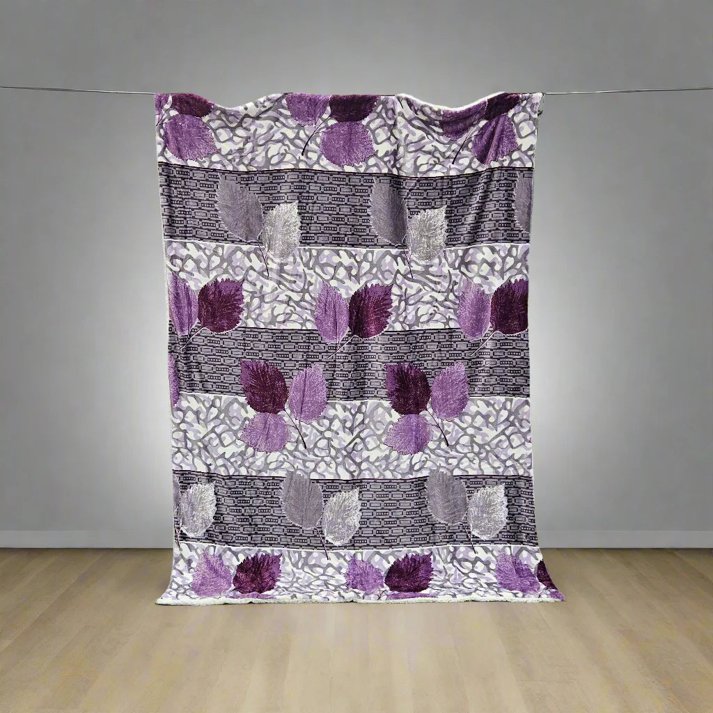 Dreamers Collection Sherpa Backed Fleece Blanket