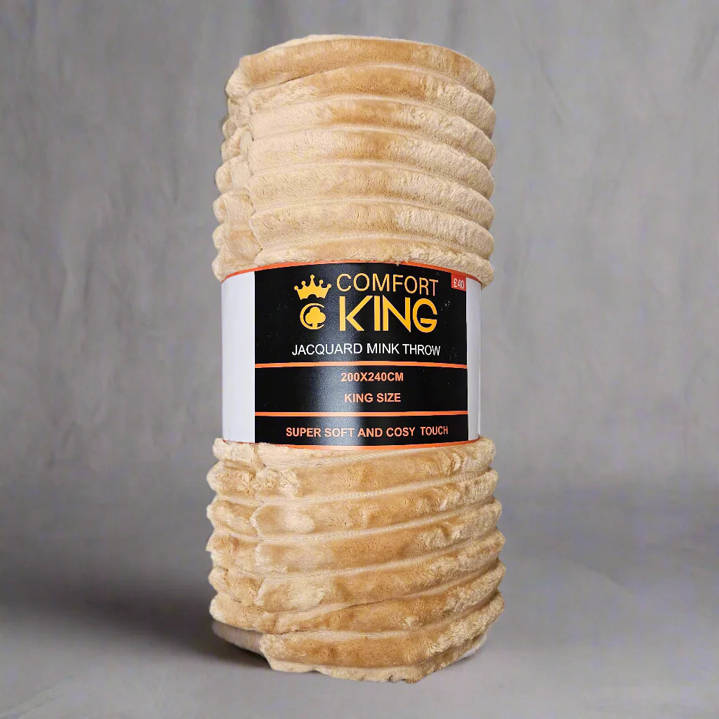 Comfort King Jacquard Mink Throw