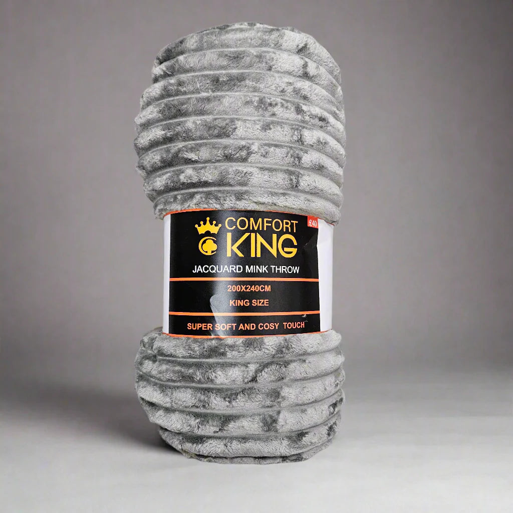 Comfort King Jacquard Mink Throw