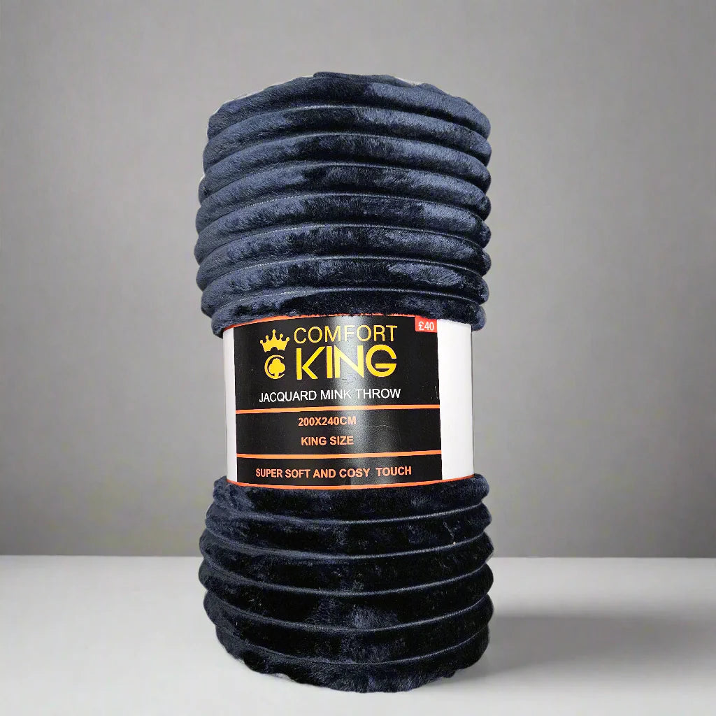 Comfort King Jacquard Mink Throw