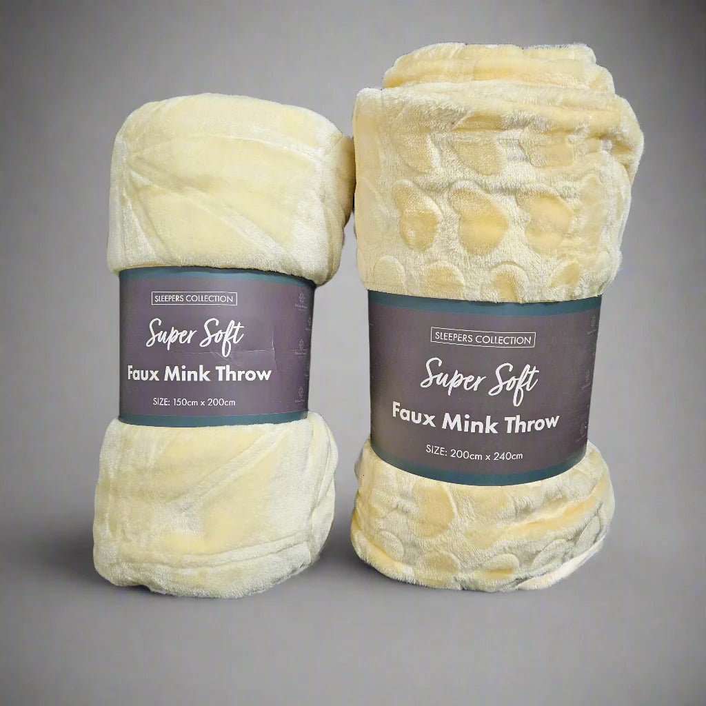 Sleepers Collection - Super Soft Faux Mink Throw