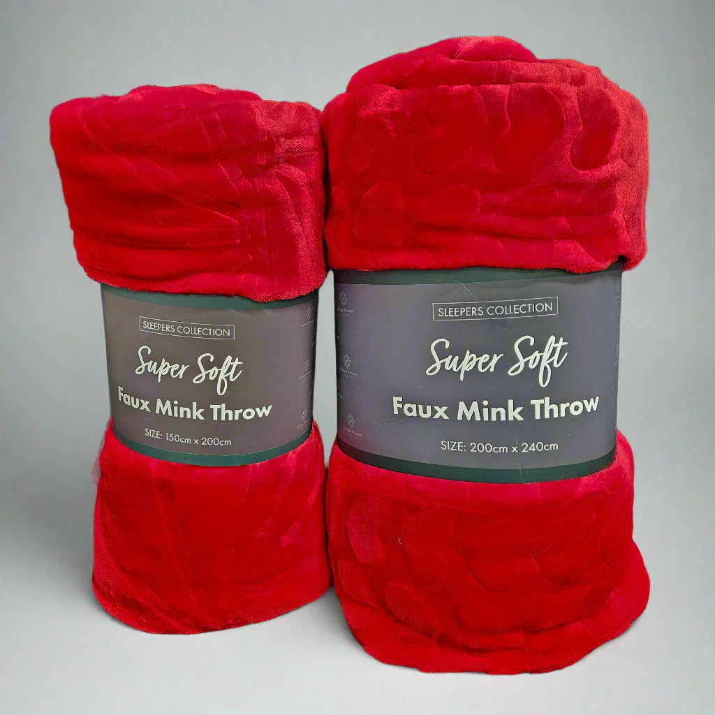 Sleepers Collection - Super Soft Faux Mink Throw