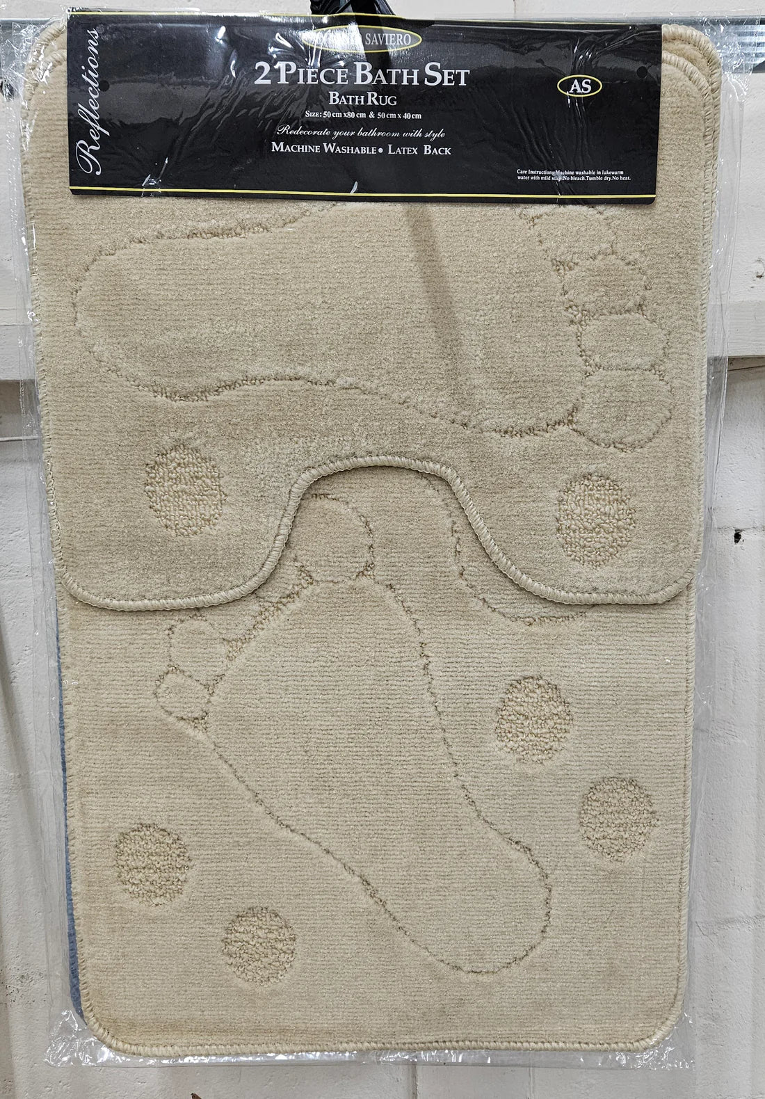 2PC Footprint Bath Mat Set