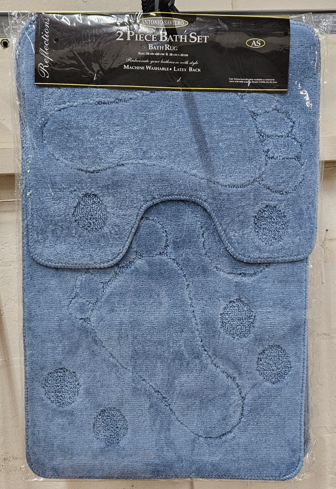 2PC Footprint Bath Mat Set
