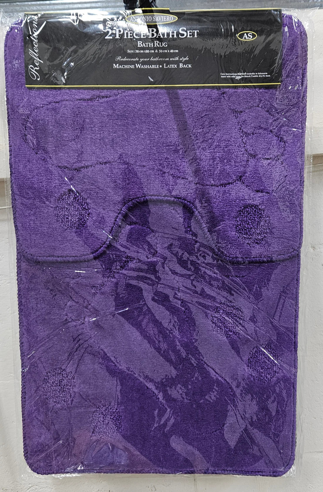 2PC Footprint Bath Mat Set