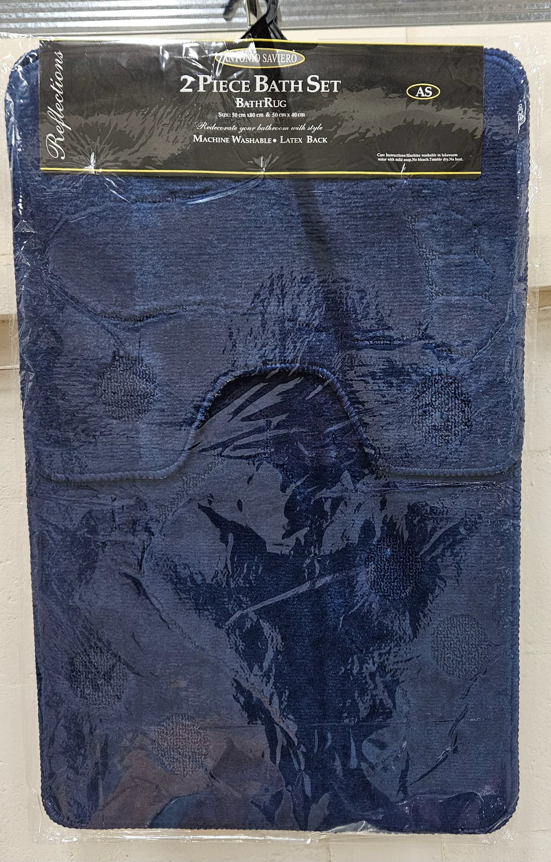2PC Footprint Bath Mat Set