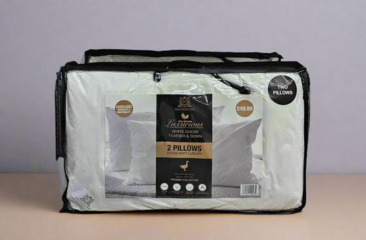 Goose Feather & Down Pillow Pair