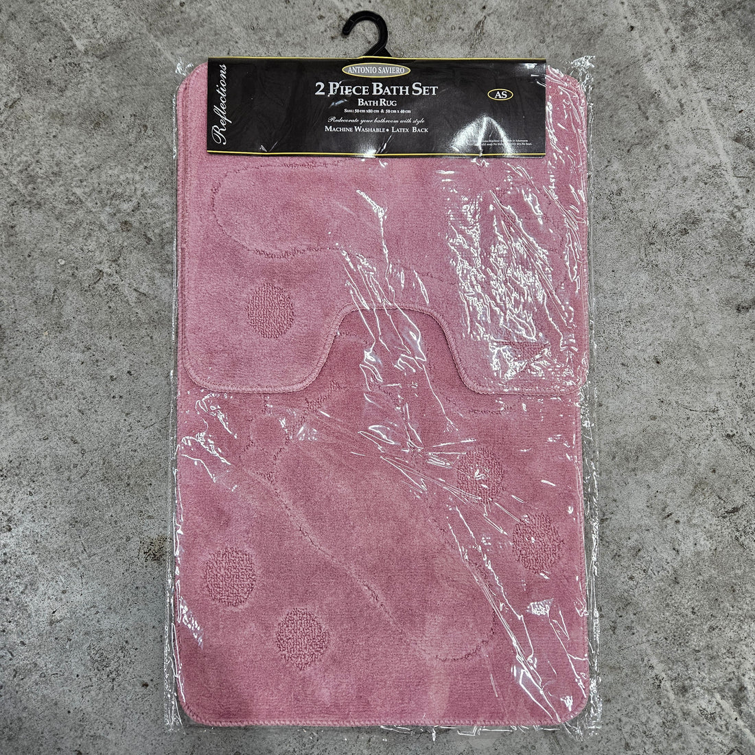 2PC Footprint Bath Mat Set