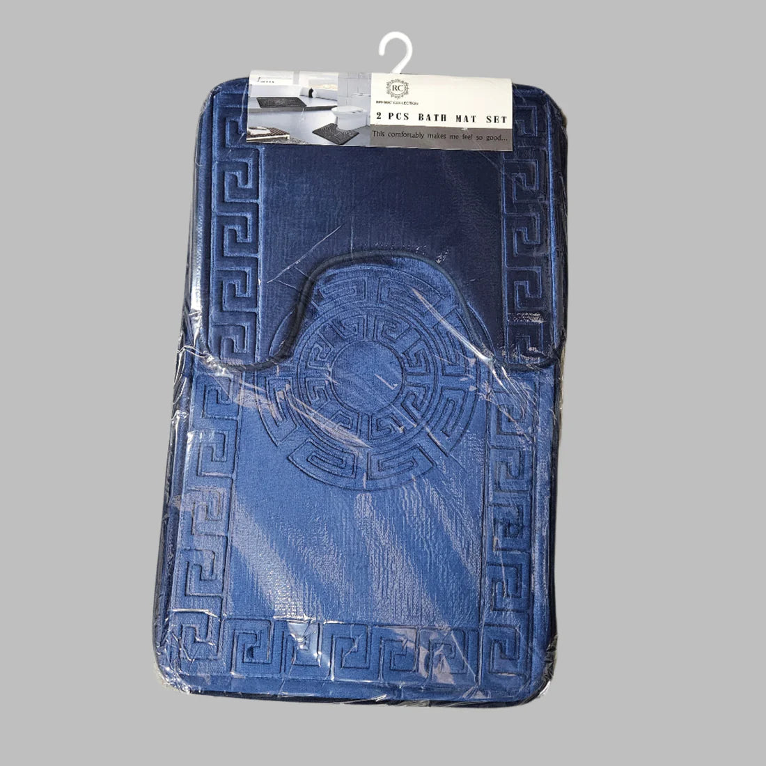 2PC Greek Key Bath Mat Set