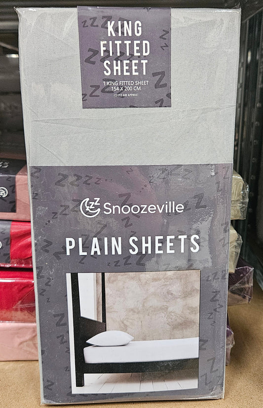 Snoozeville Plain Microfibre Fitted Sheets