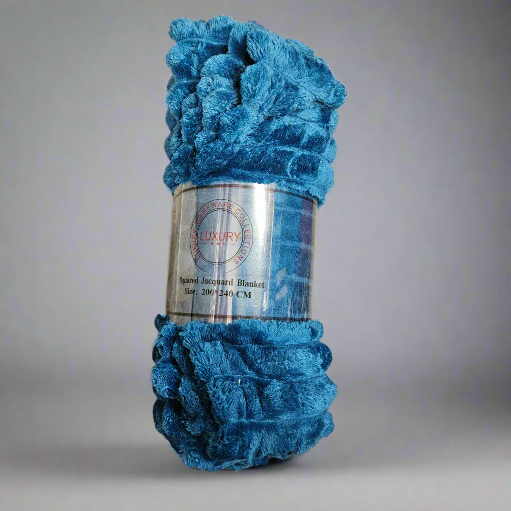 Luxury Homeware Collection Squared Jacquard Blanket