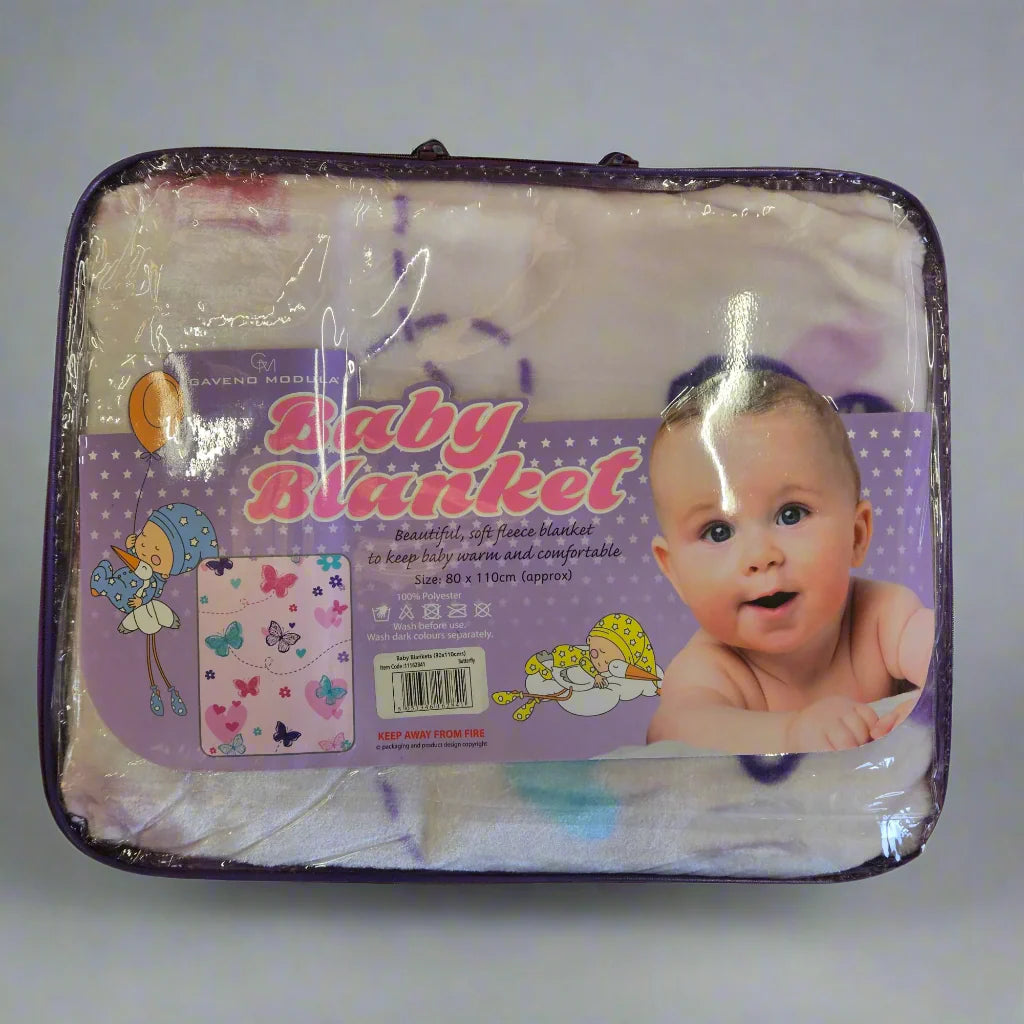 Super Soft Warm Baby Fleece - Butterfly and "Follow Your Dreams"